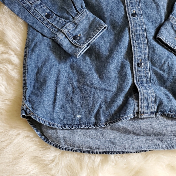 Madewell Denim Classic Ex-Boyfriend Shirt in Kylemore Wash Size XS - Picture 9 of 14